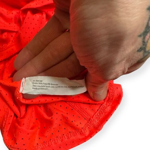 RABBIT Women’s Fiery Coral & Gray Raglan Short Sleeve EZ Tee Perf Top Size Small - Picture 8 of 9